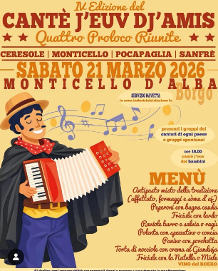 Quarta edizione del â€œCantè jeuv djAmisâ€ a Monticello dAlba