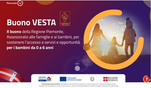 Buono Vesta: voucher della Regione Piemonte per le famiglie con bambini da 0 a 6 anni